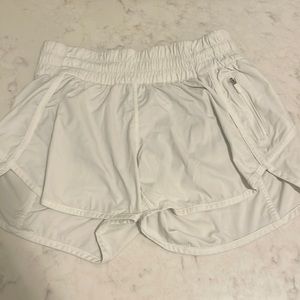 White lululemon shorts size 6